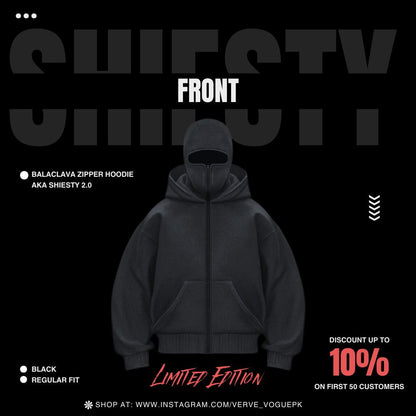 Balaclava zipper hoodie