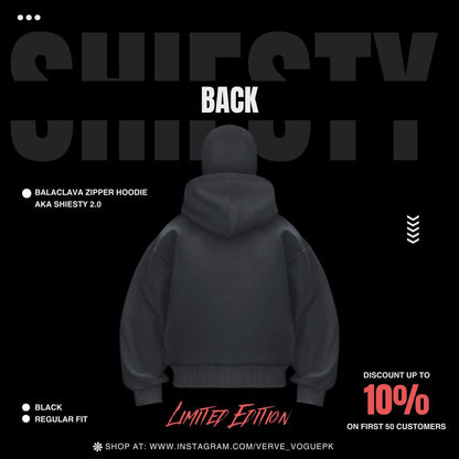 Balaclava zipper hoodie